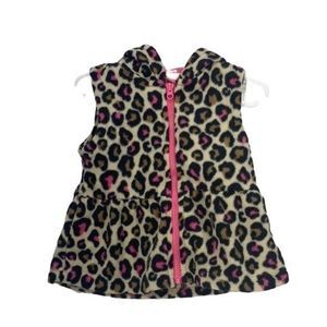 Children's Place animal print Infant Leopard‎ Hooded Vest 6-9 months